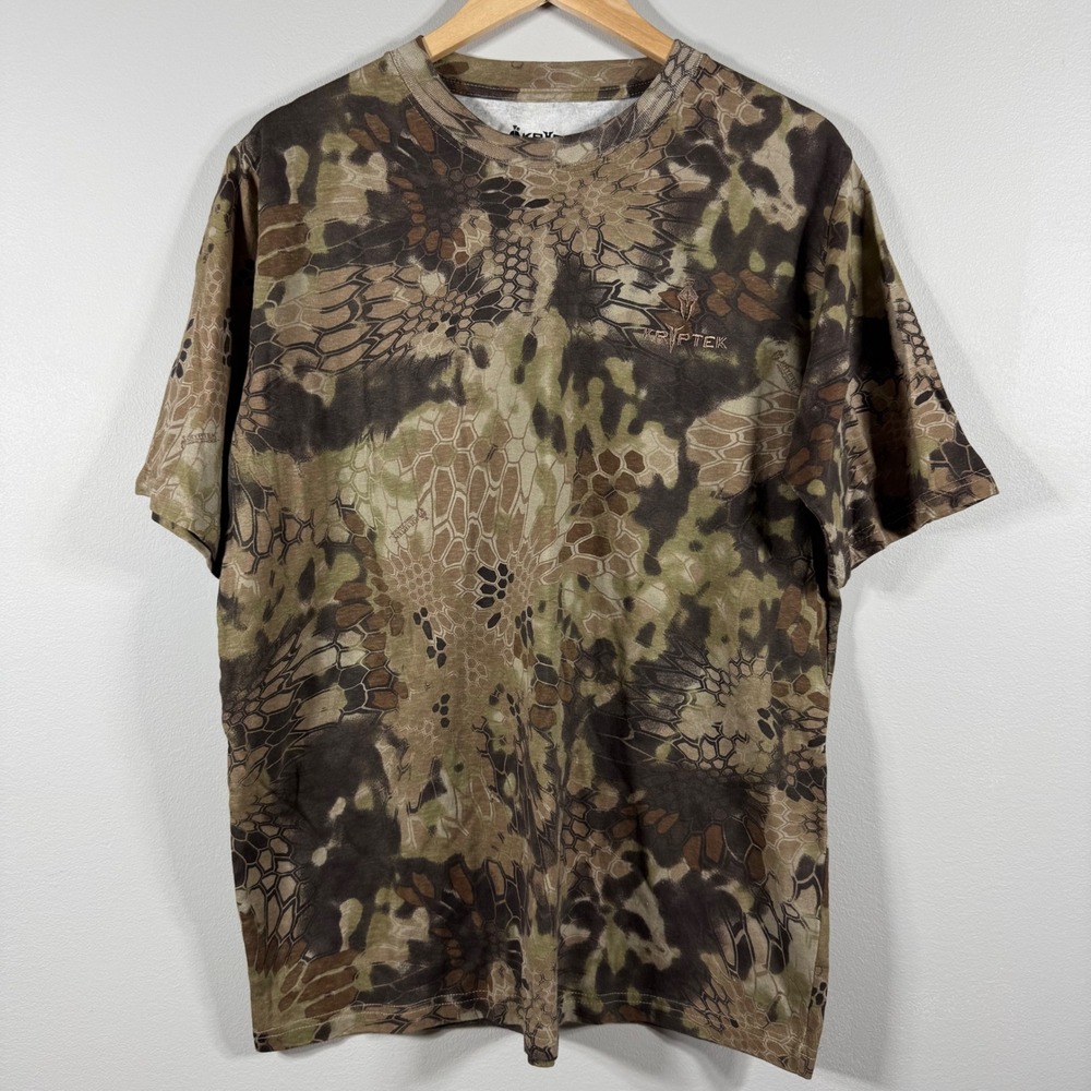 Kryptek Highlander Camouflage Graphic T-Shirt Camo Large